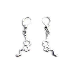 Serotonin Molecule Earrings